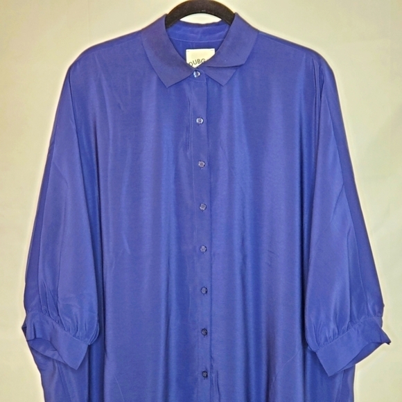 DUBGEE by Whoopi Oversized Tunic Size Med Relaxed Lagenlook Hi-low Dress - Picture 5 of 12